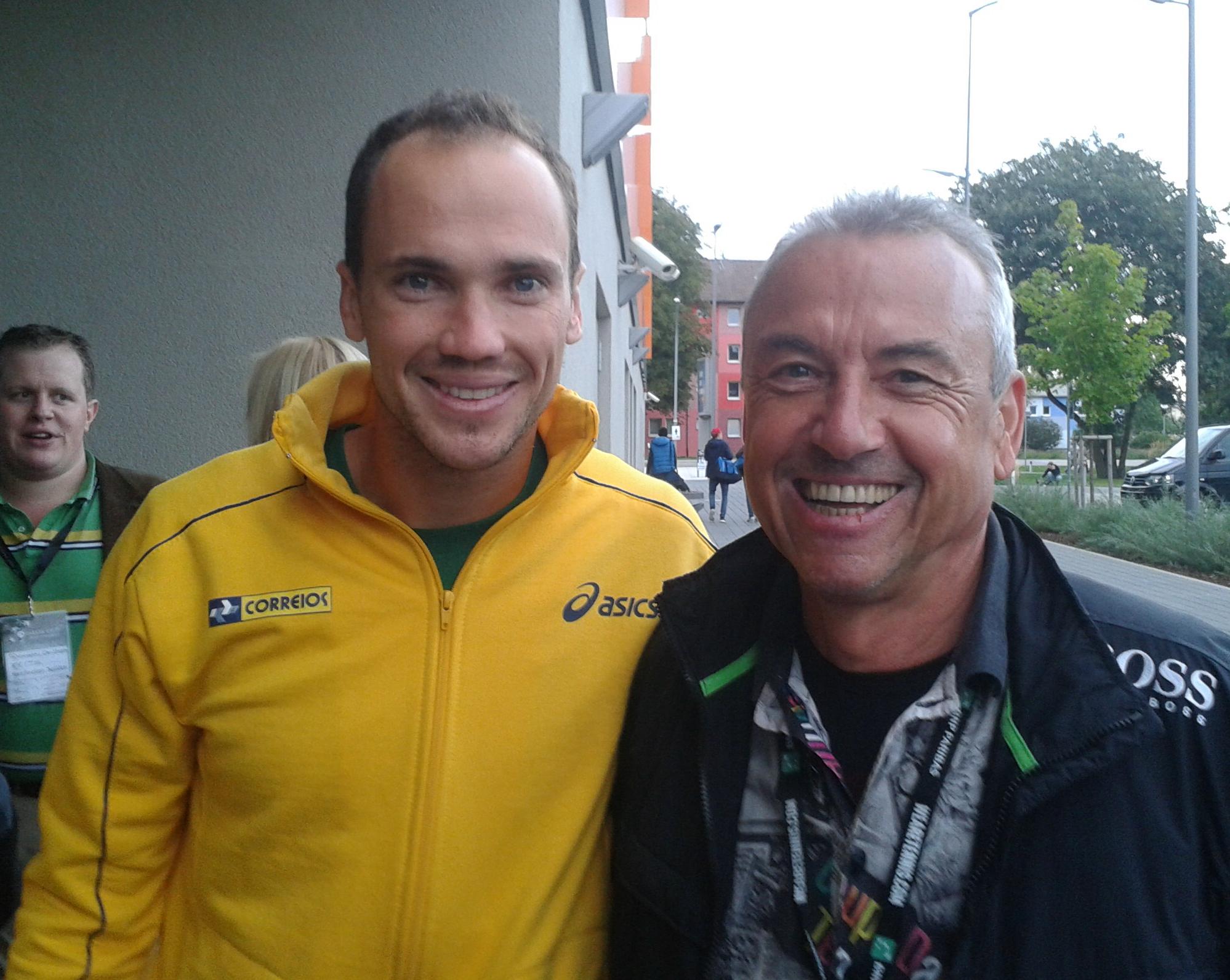 Hubert Hepp mit Bruno Soares beim Davis Cup 2013