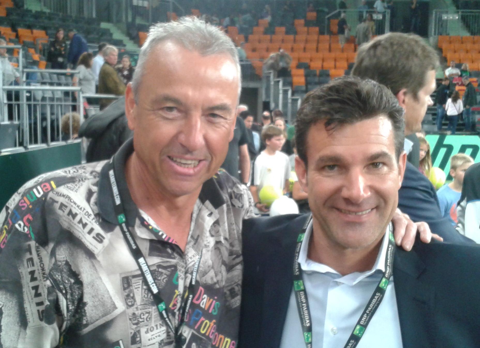 Hubert Hepp mit Charly Steeb beim Davis Cup 2013